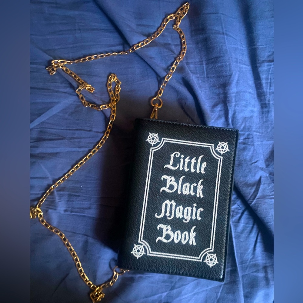 Little BLACK MAGIC book clutch CROSSBODY PURSE